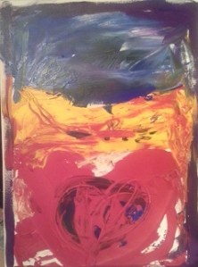 Sara's first painting Sept 15 2013